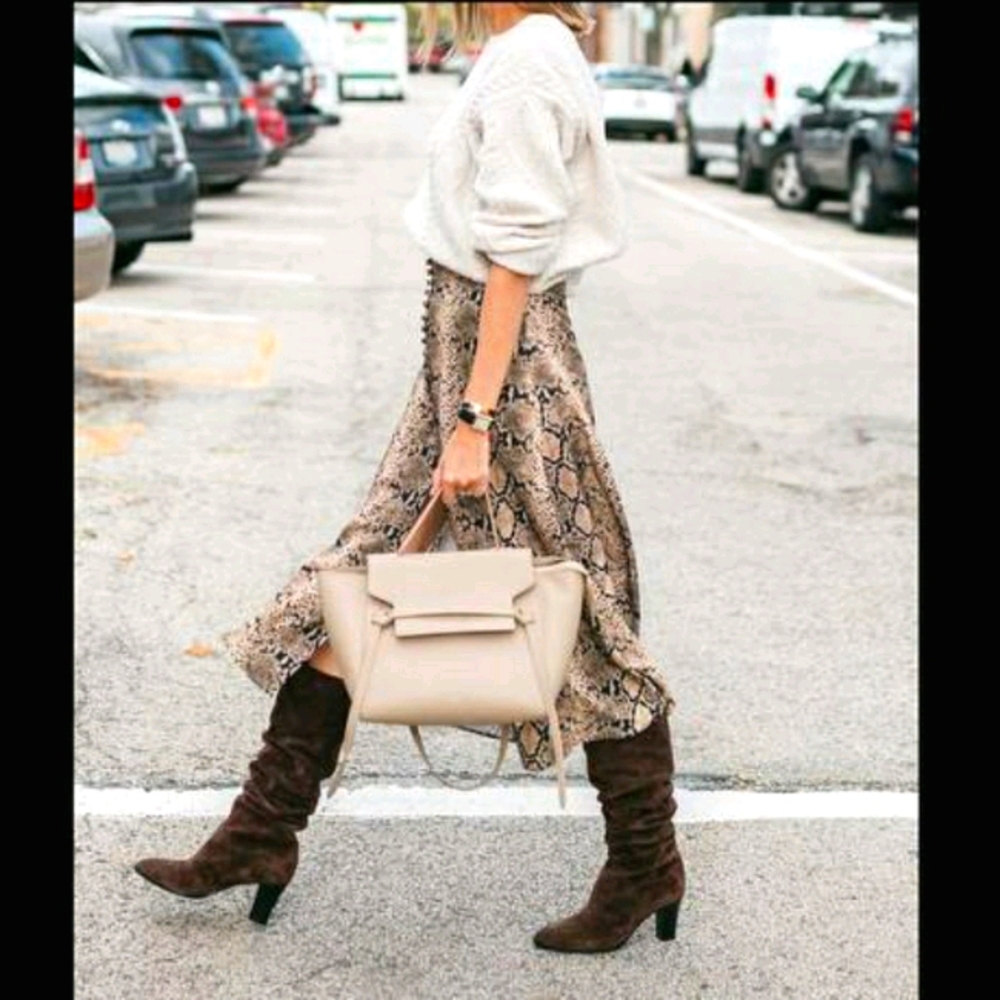 COPY - ZARA Snake Print Skirt